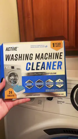 This washing machine cleaner leaves your machine smelling fresh and clean while cleaning out the buildup and grime. You should do this once a month. We do a lot of laundry so I do mine once every 2 weeks. 