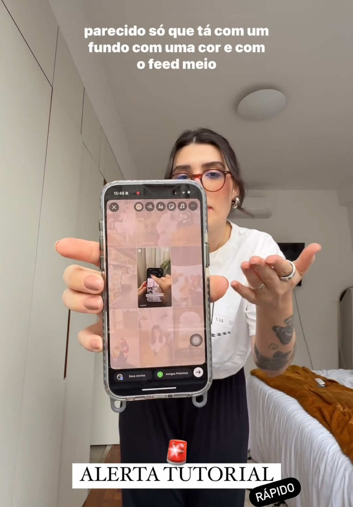 Como fazer repost criativo nos stories. E me conta, querem mais tutoriais assim?  #dicadeinstagram #dicadestories #instagram #story 