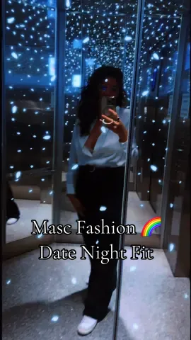 late night fit check #wlw #lesbiansoftiktok #lesbian #mascfashion #outfitinspo #datenightoutfit #fyp 