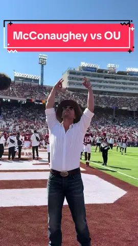 Matthew McConaughey greets OU fans #redriver #matthewmcconaughey #texasfight 