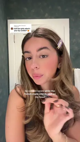 Replying to @Maria Nunez my hair was botched but my lip combo will never be  #lipcombo #parisblowout #lipcombotutorial 