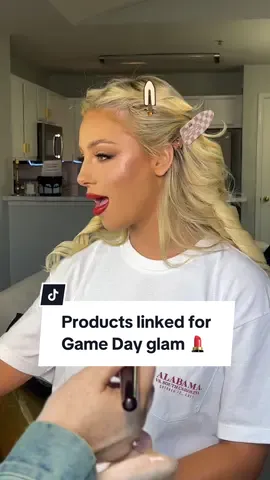 Linked all of the products used to create @Chloe Holladay Game Day glam 💄 #crimsontide #crimsonettes #alabamagameday #rolltide #redlipstick @revlon 