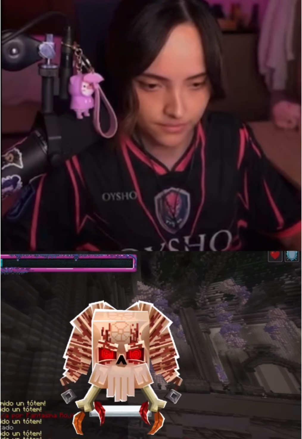 Este momento fue pura tension y aun asi vicky no se paniqueo y la jugo super bien, aparte salvo a nia que grande #vicky #vickypalami #Minecraft #streamer #clips #fyp #parati 