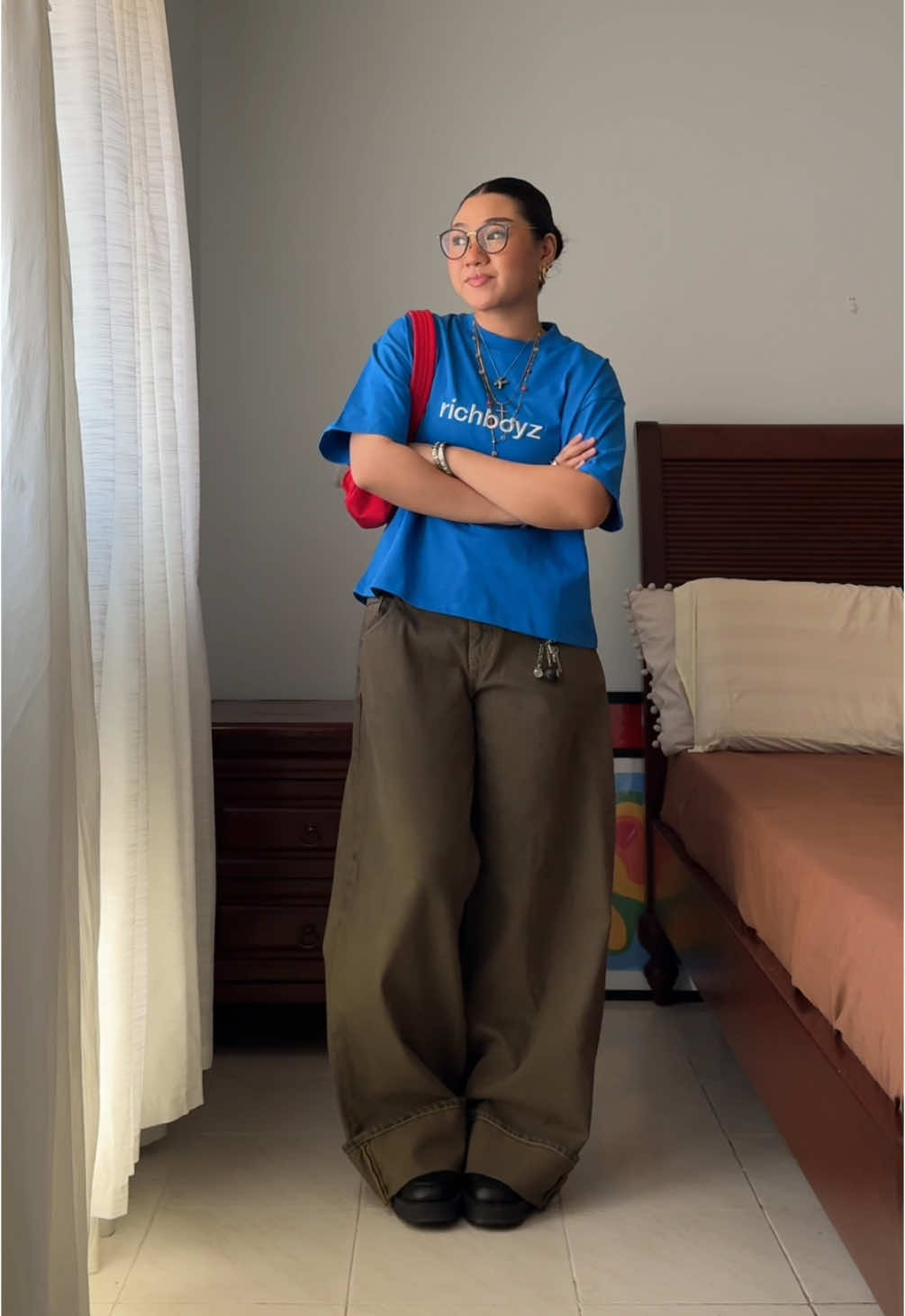 drip @RICHBOYZ  pants from @MOTEL  #outfitinspo #OOTD #fitspo #outfitideas #grwm #fitcheck #philippines #boxytee #halohalomethod 