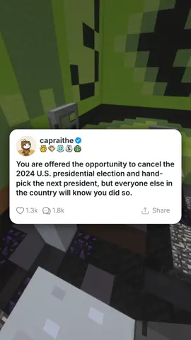 You can hand pick the next US president... but everyone in the US knows it was you... #reddit #redditstories #redditreadings #reddit_tiktok #redditstorytime #storytime #Minecraft #minecraftparkour #renatusnetwork