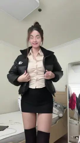 애들아 올해 패딩 눕시로 내가 재유행 시킬게🤍  #눕시 #패딩 #교복 #fyp 