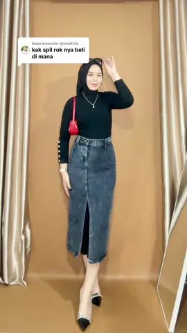 Membalas @@vhottt26 spil semua siniii, rok nya cantul bgt😍#fyp #rokjeans #rokbelahsamping 