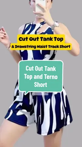 #tanktopdrawstringshortsset #knittedcasualterno #womenswearsuit 