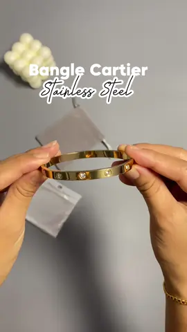 Bangle cartier stainless steel✨ #bangle #stainlessteel #gelang #antikarat #viral 