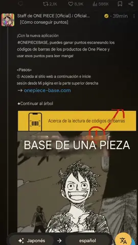 nueva app de one piece, ONE PIECE BASE. con ella podrás leer el manga de one piece, registrar tus productos y hacer retratos estilo one piece con I.A #onepiece #shanks #garp #sanji #luffy #zoro #ia #fyp 