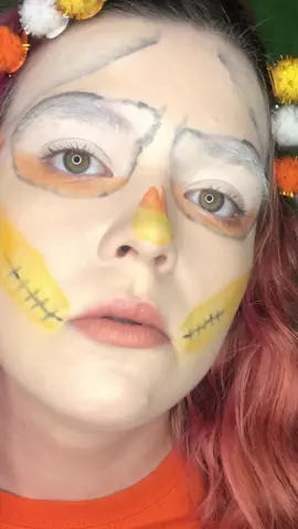 Candycorn Skull Halloween Makeup 💛🧡🤍 Makeup Tutorial Coming Soon  #candycornskullmakeup #candycornskull #candycorn #halloweenmakeup #makeupvideo #youtubevideo #comingsoon #sneakpeek #unicornfam 