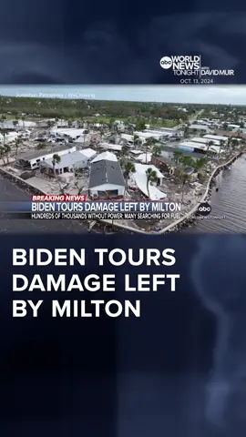 President Biden gets a firsthand look at Hurricane Milton’s aftermath in St. Pete Beach, #Florida and announces $600 million in aid to restore and strengthen the Southeast’s electric grid. Jaclyn Lee reports. #WorldNewsTonight #WNT #News #ABCNEWS