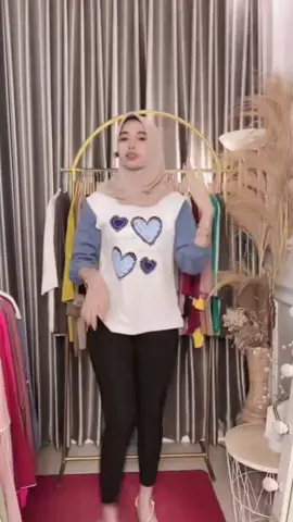 COTTEND Oversized LOVE Lengan Kerut 7/8 Bahan Katun Combed Tebal Nyaman Dipakai #atasanwanita #setelanwanita #atasanoversize #setelankekinian 