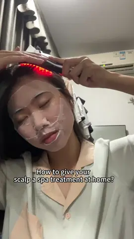 Nighttime for haircare#healthyhair #hairgrowth #scalpcare #electriccomb #hairbrush 