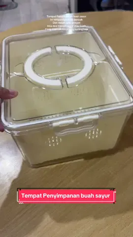 Tempat Penyimpanan buah sayur Tempatnya besar muatnya banyak  Bahannya tebal dan tutupnya kedap  Karena dibagian tutup ada karetnya #TempatPenyimpananbuahsayur# #TempatPenyimpananbuahsayur# #kotakduasekatpenyimpananbuahsayur#