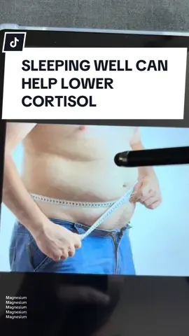 Magnesium promotes good sleep and by sleeping well it can help reduce cortisol #bloating #bigbelly #cortisol #cortisolbelly #magnesium 