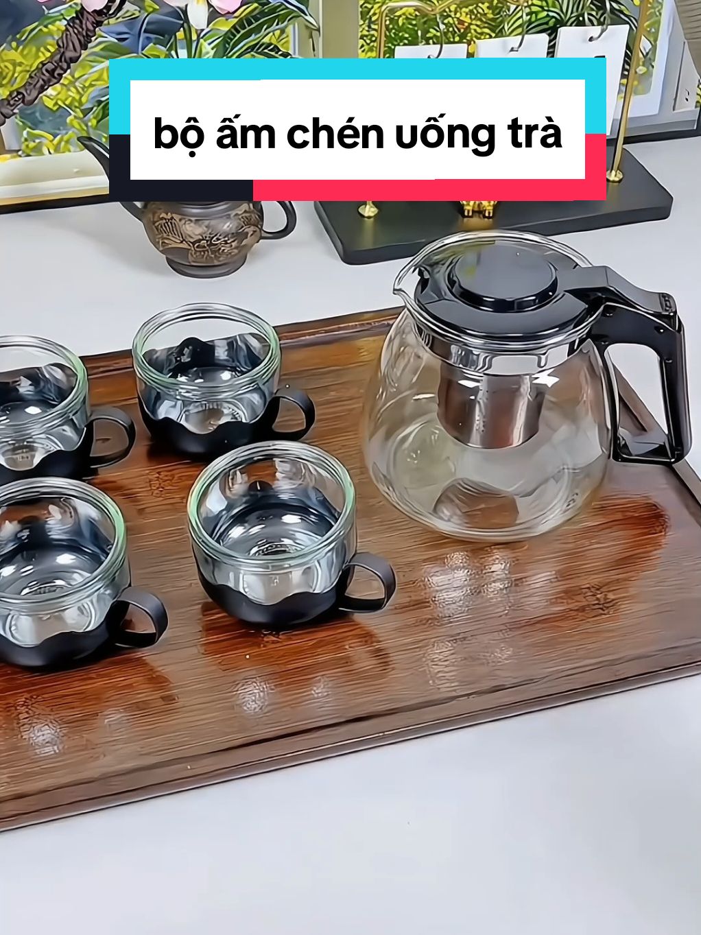 bộ ấm chén uống trà thủy tinh có lõi lọc inox #binhphatra  #binhphatrathuytinh #binhtrathuytinh #giadungtienich #boamchenthuytinh #boamphatra 