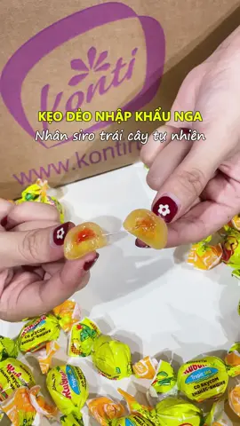 Kẹo dẻo Konti dứa mứt cherry nhập khẩu Nga #virujsc #hangngagiatot #konti #keodeo 