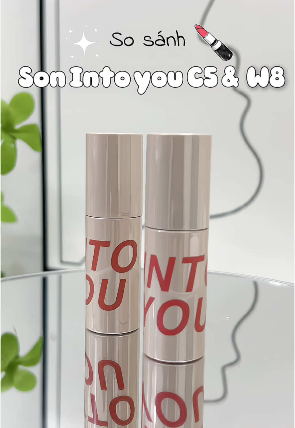 So sánh son into you c5 và w8. Mấy bà nào còn phân vân thì xem liền đi nè #xuhuong #yfpシ #viral #sonintoyou #sonintoyouc5 