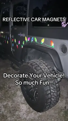 Reflective Christmas Bulbs Vehicle Magnets. Click the orange cart. #carmagnets #christmasbulbs #christmasmagnets #vehiclemagnets #decorations #fypage #getyasome 