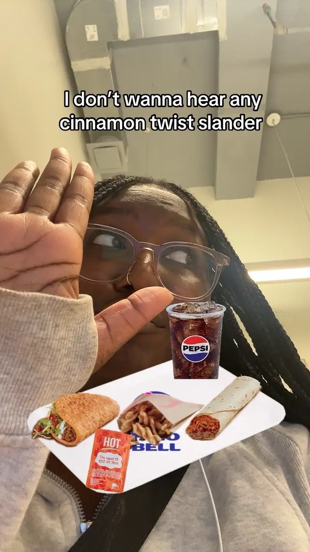 Beefy 5 Layer Burrito reigns supreme. If you dont eat chalupas, you arent living. Cinnamon Twists ARE GOOD! #tacobell #bigback #fyp 