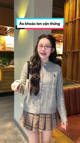 Áo khoác len vặn thừng dễ mặc #aokhoacnu #aokhoaclen #aonu #aocardigan #aocadigan #aolen 