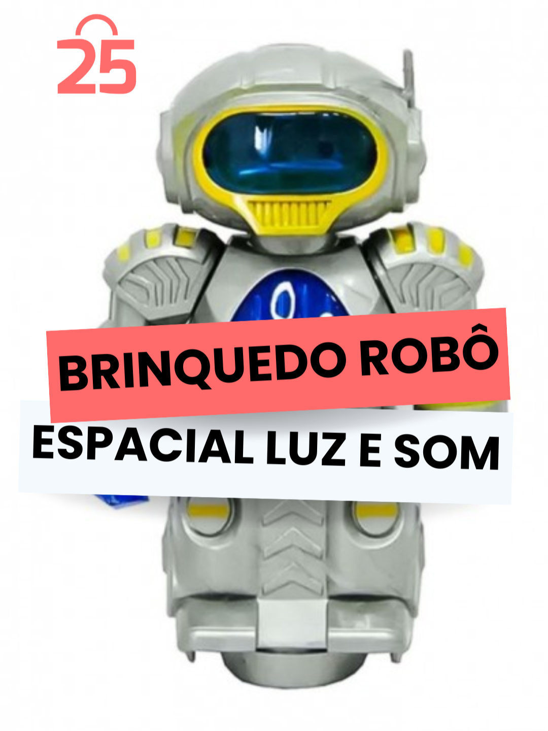Diversão intergaláctica para a criançada! O Robô Espacial a Pilha Bate e Volta é cheio de luzes, sons e movimentos que vão transformar qualquer brincadeira em uma verdadeira aventura! Não deixa a diversão parar, mesmo depois de bater nos obstáculos! Referência 222235, compre no site ou app, link na bio. Siga nossos canais de transmissão no Whatsapp e Telegram, link também está na bio. #25demarco #25demarço #25demarçoonline #25demarco