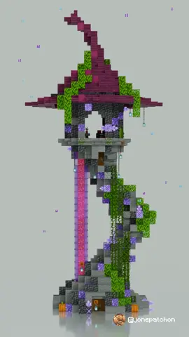 Curved Witch Tower for Halloween: An Impressive Design You've Never Seen! | Minecraft #minecraft #minecraftbuilding #minecraftbuild @jonepatchon Instagram