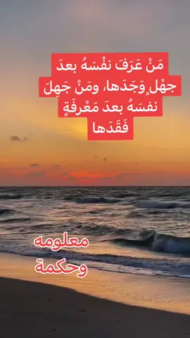 #مَنْ عَرَفَ نفْسَهُ بعدَ جهْلٍ وَجَدَها، ومَنْ جَهِلَ نفسَهُ بعدَ مَعْرفَةٍ فَقَدَها