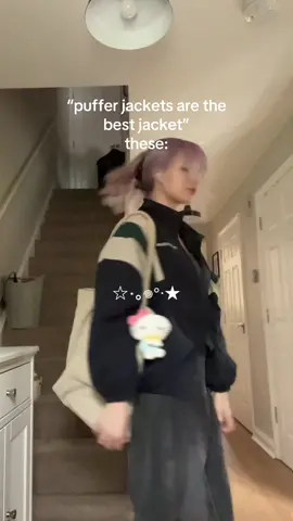 these jackets 🔛🔝 did you see my cat on the stairs… @aelfricedenofficial makes the best clothes for this style #acubi #cutejacket #acubifashion #y2k #aelfriceden 