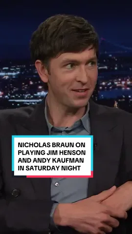@Nicholas Braun describes the process of finding out that he would be playing both Jim Henson and Andy Kaufman in @Saturday Night Movie! #FallonTonight #SaturdayNightMovie #TonightShow #NicholasBraun #JimHenson #AndyKaufman #SNL #JimmyFallon 