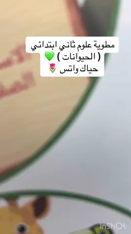 مطوية علوم ثاني ابتدائي ( الحيوانات ) 💚#مطويات_مدرسية #viral #علوم #ابتدائي 