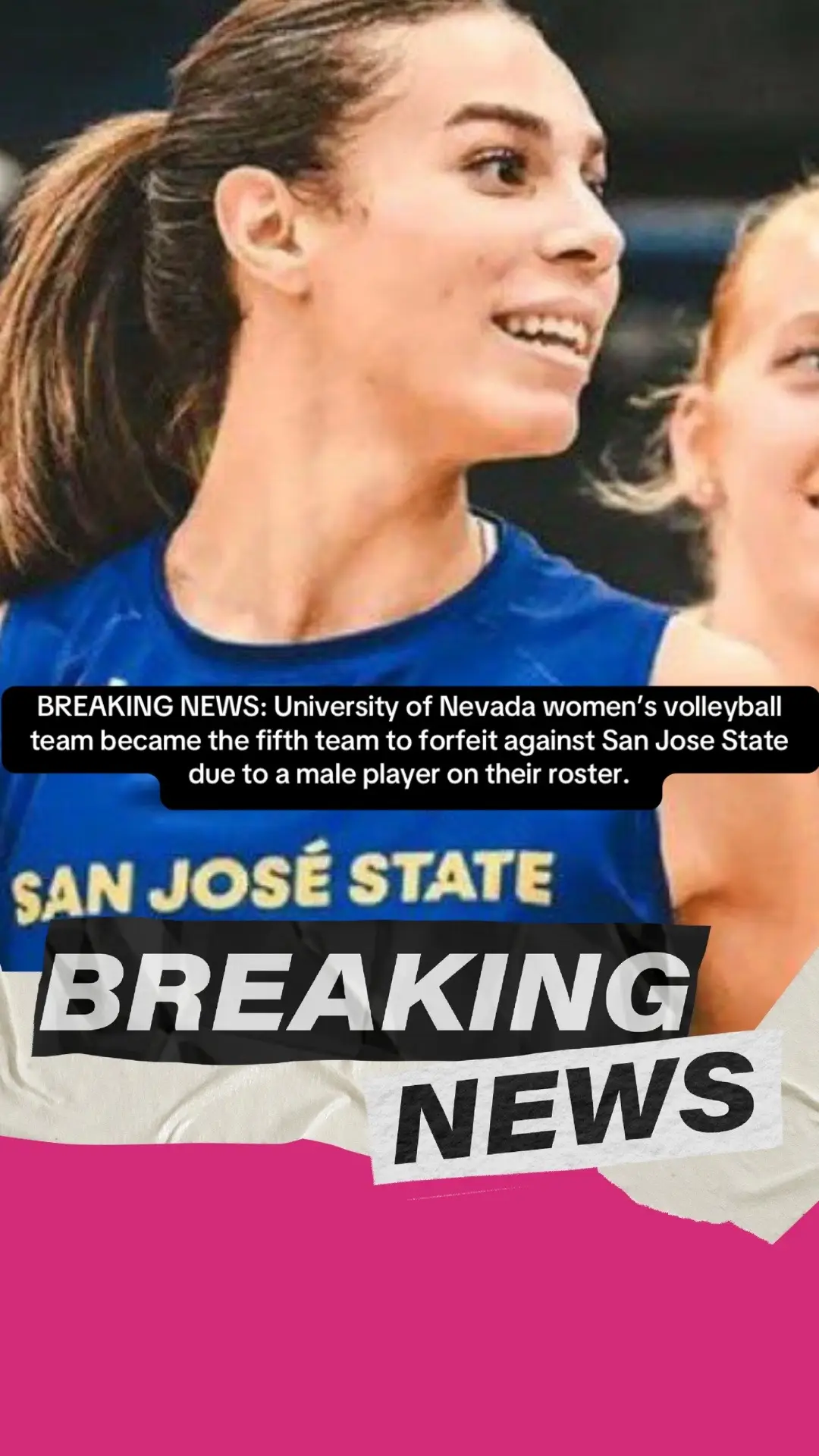 BREAKING NEWS: University of Nevada women’s volleyball team became the fifth team to forfeit against San Jose State due to a male player on their roster.