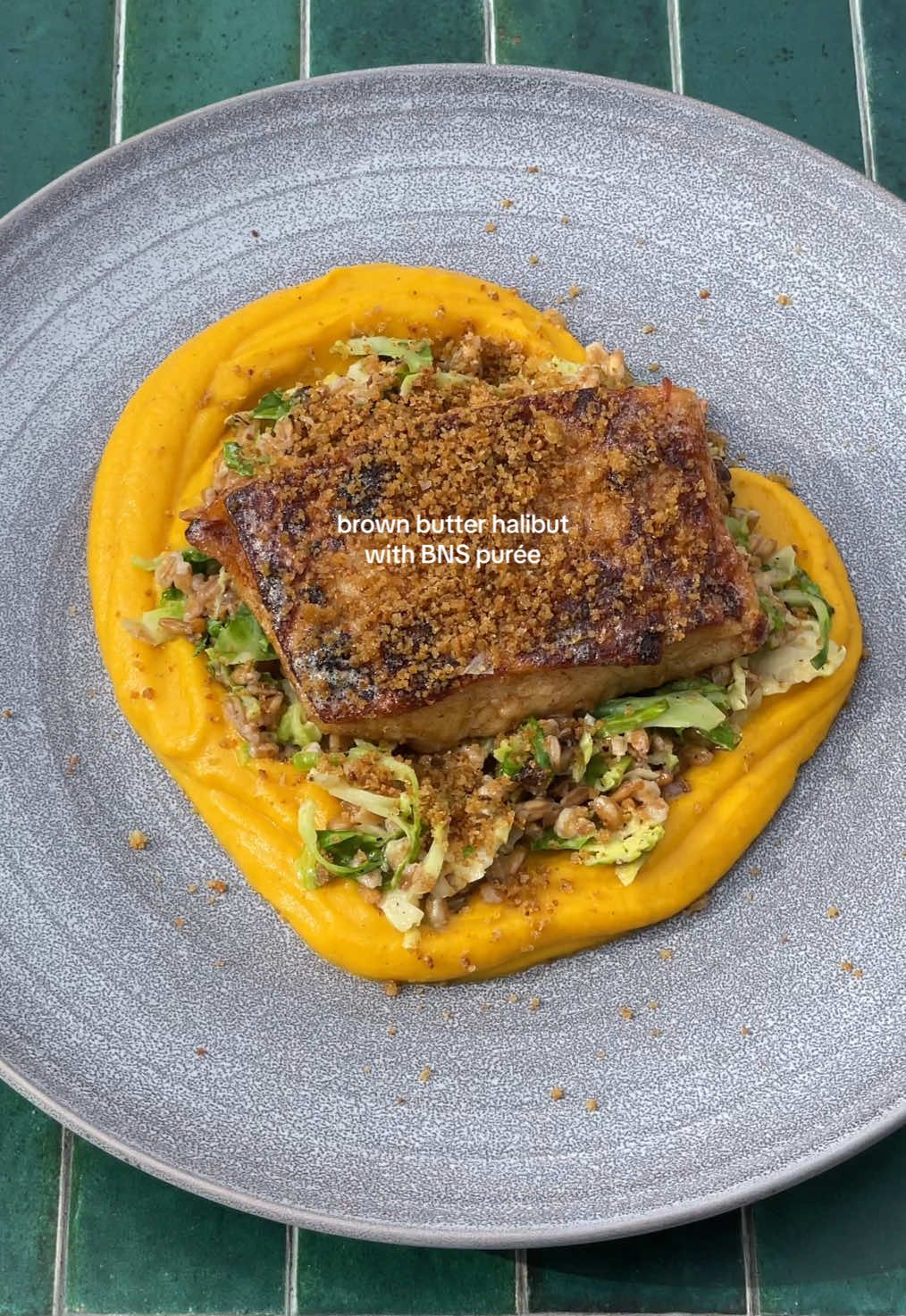 BNS DAY 3 (brown butter halibut woth bns puree) #butternutsquash #dinner #recipes 