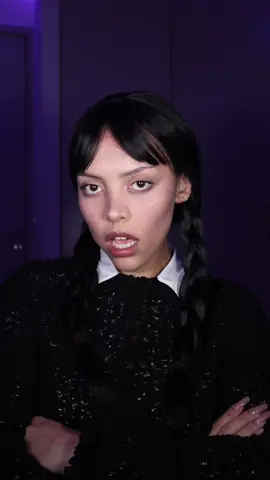 Un maquillaje de halloween más 🎃 cuál otro debería hacer? 🖤👇🏼 #halloween #maquillaje #makeup #jennaortega #merlina  #wednesdayaddams #merlinaaddams 