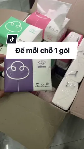 Để khắp mọi nơi trong phòng với thùng giấy ăn Organic 30 gói #giadunghuyha #giayan 
