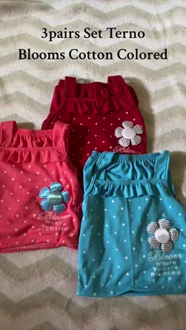 3pairs Set Terno Blooms Cotton Colored#fyp #babyclothes 