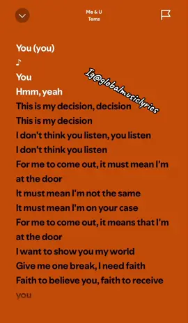 Me & U ft@Tems 🌚🎶 #knowthesonglyrics #soundviral #songlyrics #tiktokmusic #music #musiclyrics #lyricsvideo #tems #blowthisup #fypシ゚viral 