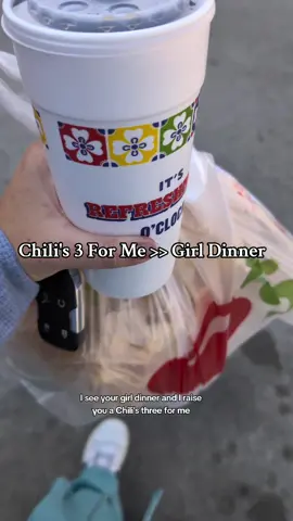 Upgrading my ✨️Girl Dinner✨️ with Chili's 3 for me meal • @Chili’s Grill & Bar •  #chilis #chilis3formedeal #chilisorder #chilispartner #3forme #fyp #girldinner #girldinners #chilisbarandgrill 