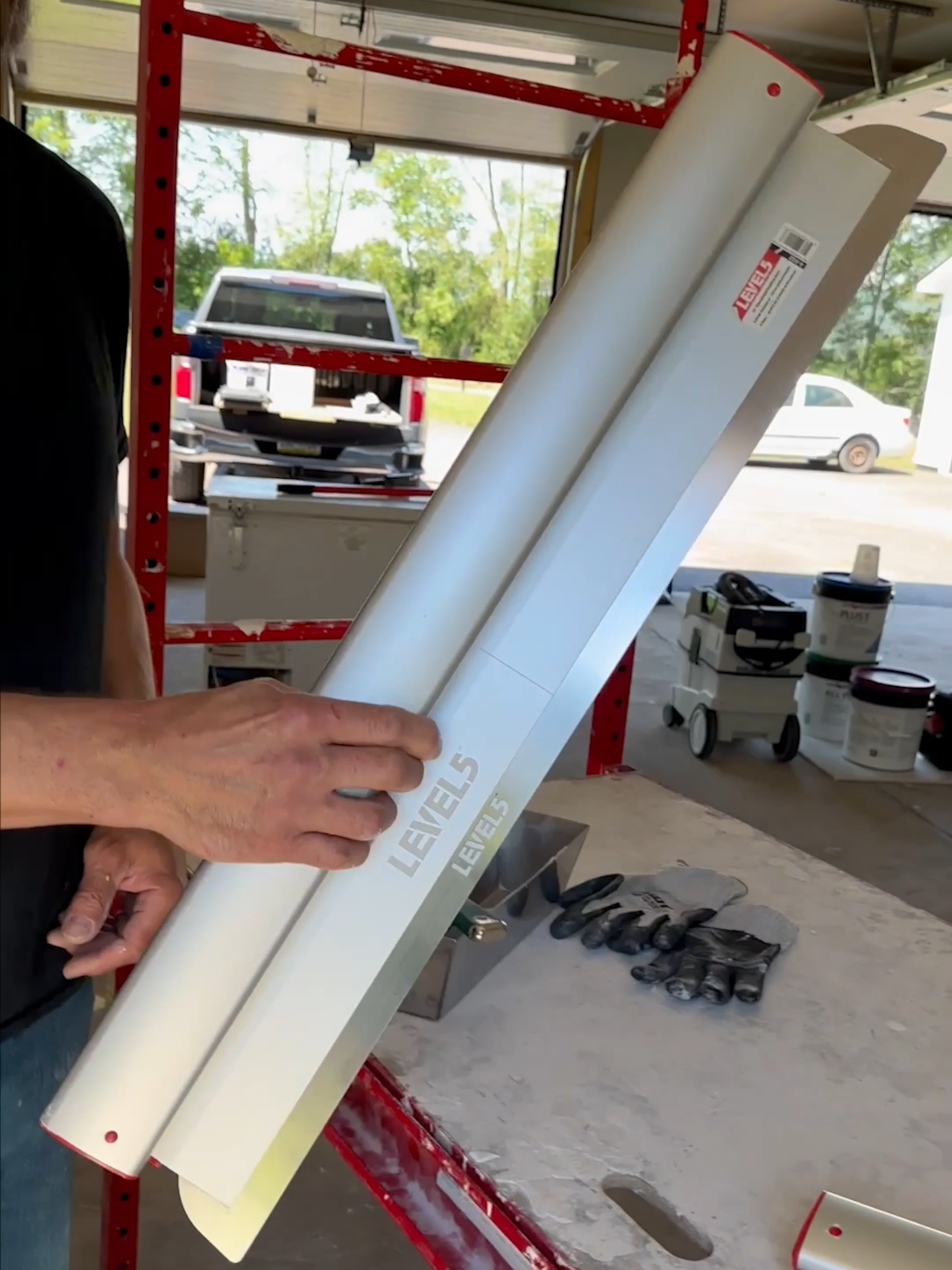 👀 LEVEL5 Drywall Skimming Blade Gettin' it DONE 🔥👌 #drywall #tools #construction