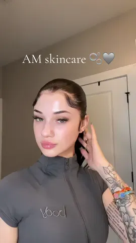 my current AM skincare as an esthetician 🫶🏼🫧 PRODUCTS USED:  @LaRochePosayUS Lipikar AP+ Gentle Foaming Moisturizing Cleanser + Anthelios Ultra Light Face SPF Fluid (I love this SPF because it makes you look glowy, but not greasy)   @Paula’s Choice C15 Booster Serum (vitamin C is a must for collagen production and elastin retention)   @Pyunkang Yul (편강율)  Deep Hydration Essence Toner  @Sunday Riley Auto Correct Depuffing and Brightening Eye Contour Cream (this stuff is insane you can literally see your dark circles disappear within like 15 minutes like tf)  @TheINKEYListUS Bio-Active Ceramide Repairing and Plumping Moisturizer (this is my fave moisturizer for the fall and winter. perfect for during the day, she’s not too thick)  - - - #foryoupage #fyp #skincare #skin #glowingskin #glowing #makeup #esthetician #morningroutine #morningskincare #tattoos #halfuphalfdown #bareface 