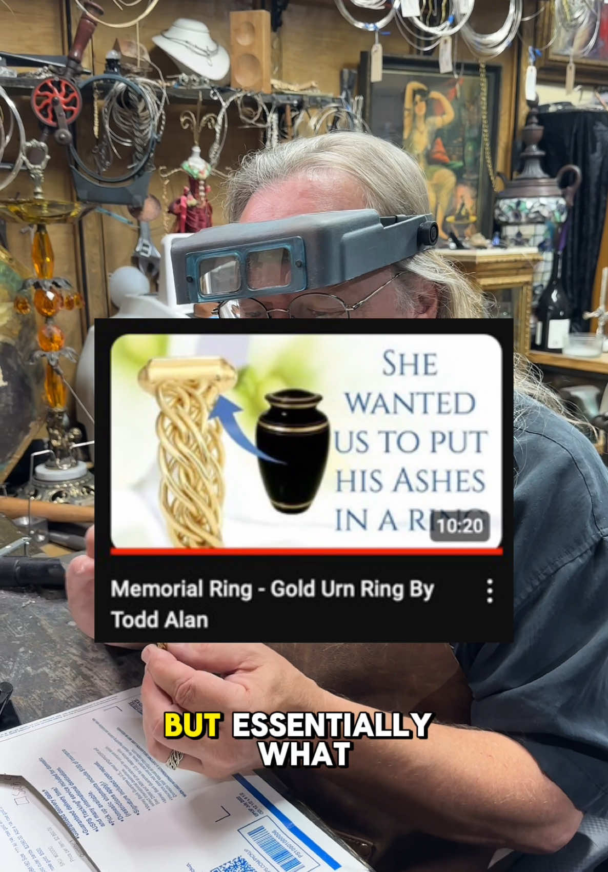 The Ring with Someone’s Ashes Inside #engagementring #weddingrings #urnring #ashes #urn 