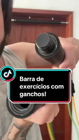 BARRA DE EXERCÍCIOS EM CASA USANDO ELÁSTICOS OU SUPERBANDS 💪🏻 *Como fazer *Barra de Exercícios caseira *Barra com Ganchos #barra #barradeexercício #exerciciosemcasa #academiaemcasa #treinoemcasa #treinocomelastico #treinocomelasticos #motivacional #motivacao #dicas 