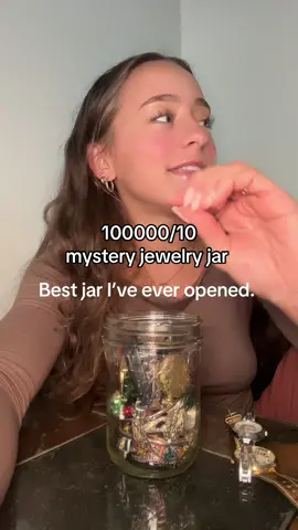 This jar made my whole entire month. #mystery #mysterybox #mysterybag #mysteryjewelry #jewelery #gold #silver #bracelet #necklace #unboxing #haul #asmr #jewelerytok #trending #mysteryjewelry #bellahuffey #bracelet #neckalace #ring #coachwatch #rolex 