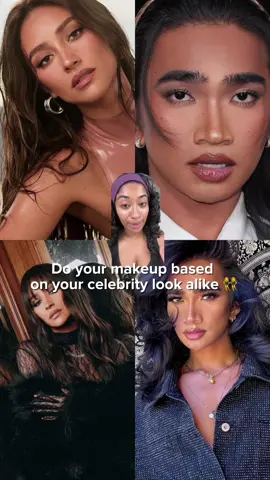 So now we’re doing our makeup based on our celeb look alike⁉️🤣 Obviously im always gonna do my makeup how I please but this was kinda fun cuase yall always say I either look like @Shay Mitchell @bretmanrock 😭 video ib @Mina  Products Used: @Huda Beauty corrector & powder  @DanessaMyricksBeauty blurring balm & groundworks palette @Anastasia Beverly Hills brow freeze @Lancôme concealer @Milani Cosmetics bronzer @Haus Labs by Lady Gaga blushes @Kulfi Beauty kajal eyeliner  @Fenty Beauty bronzer @Patrick Ta Beauty highlighter @makeupforever lip linee @ILIA Beauty lip pencil @NYX Professional Makeup buttergloss #celebmakeup#celeblookalike#bretmanrock#shaymitchell#browngirlmakeup#filipinomakeup#browntiktok#browngirl 