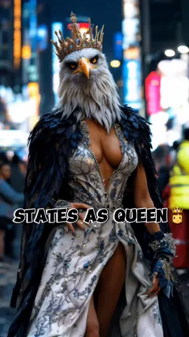 STATES AS QUEEN 👸 #midjourney #state #midjourneyai #midjourneyart #aiart #queen #fyp 
