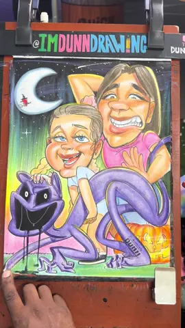 This kid hit one of the creepiest stuffed animals I’ve ever seen lol. So I had to throw it in there. 💜💚🖤🧡  #Halloween #spooky #scary #caricature #reaction 