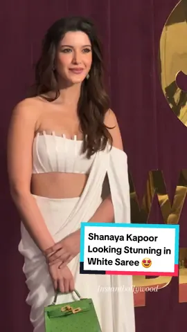 Exclusive: #Shanaya Kapoor Looking stunning in white Saree Look for Manish Malhotra new store lunch at Jio World Plaza Event in Mumbai.  #Instantbollywood #Bollywood #Saree #JoshBrar #shanayakapoor #foryou  