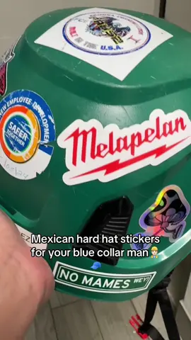 TRAKASSS hard hat stickers 🧢 #bluecollar #hardhat #bluecollarhusband #stickers #mexicanstickers #hardhatstickers #electrician #bluecollarlife #fyp 