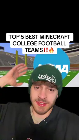 THE BEST MINECRAFT COLLEGE FOOTBALL TEAMS 🔥🔥🔥🔥 #greenscreen #fyp #mcaa #foryou #minecraftcollegefoootball #meme #top5 #list #xyzbca 